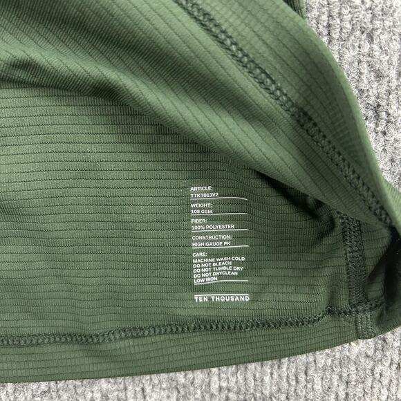 Ten Thousand Top Mens Large Session Tank Green Performance Running Training Gym - Picture 4 of 8